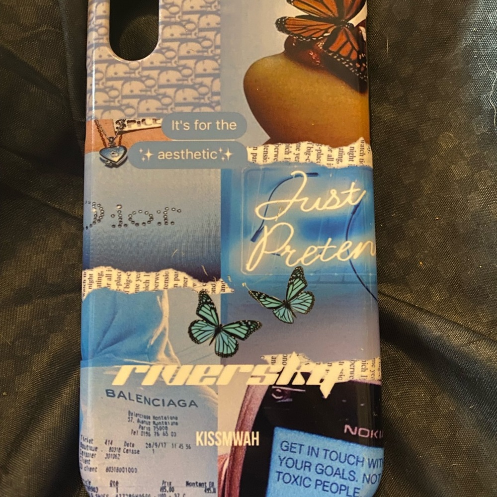 Blue aesthetic iPhone XR phone case